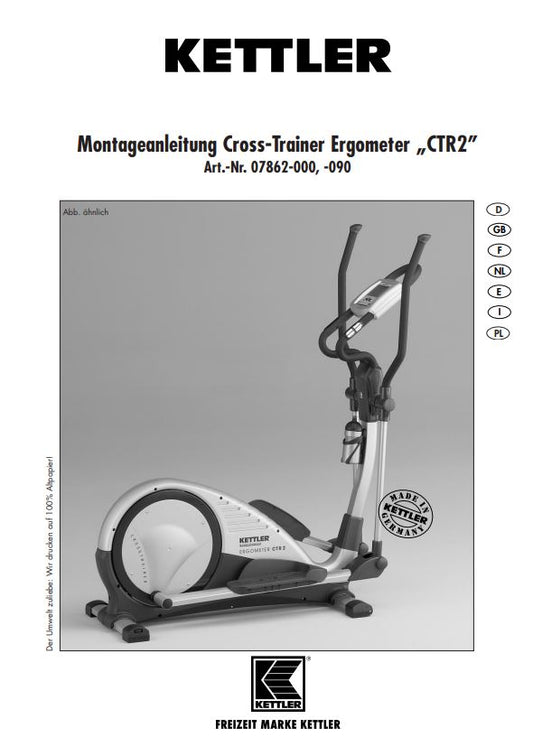 Anleitung Kettler Crosstrainer CTR 2